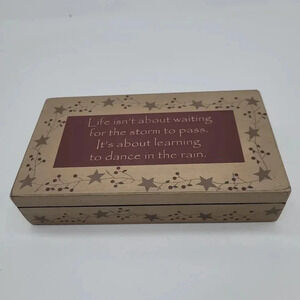Barbara Lloyd Motivation "Life Isn't About Waiting.." Deployment Gift Hinge Box